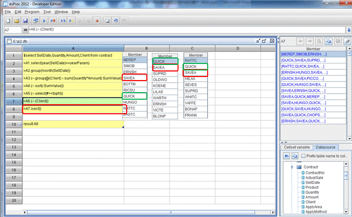 esProc database development-16